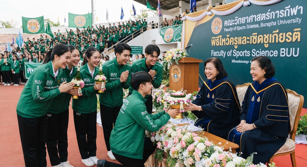 ภาพประกอบกิจกรรมของคณาจารย์และนิสิตคณะวิทยาศาสตร์การกีฬา